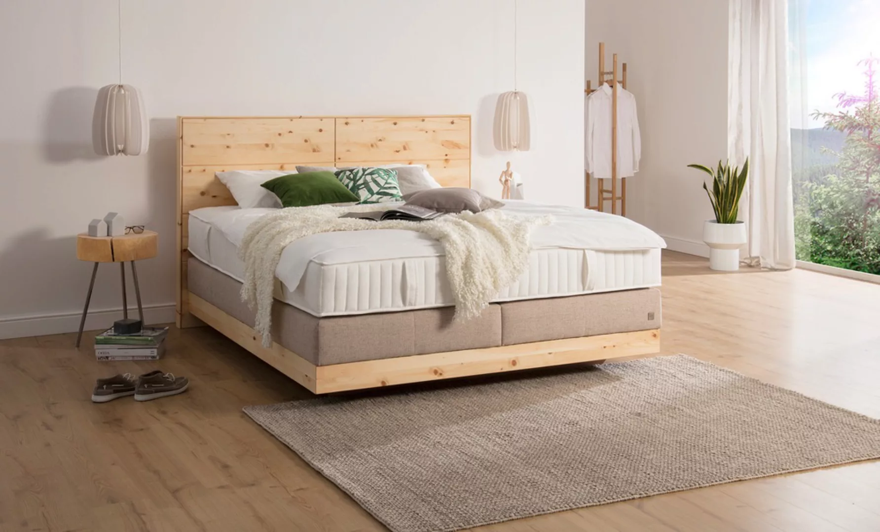 alina Boxspringbett »Chalet«, Grand Comfort TF 1000 PM, Zirbenholz natur ge günstig online kaufen