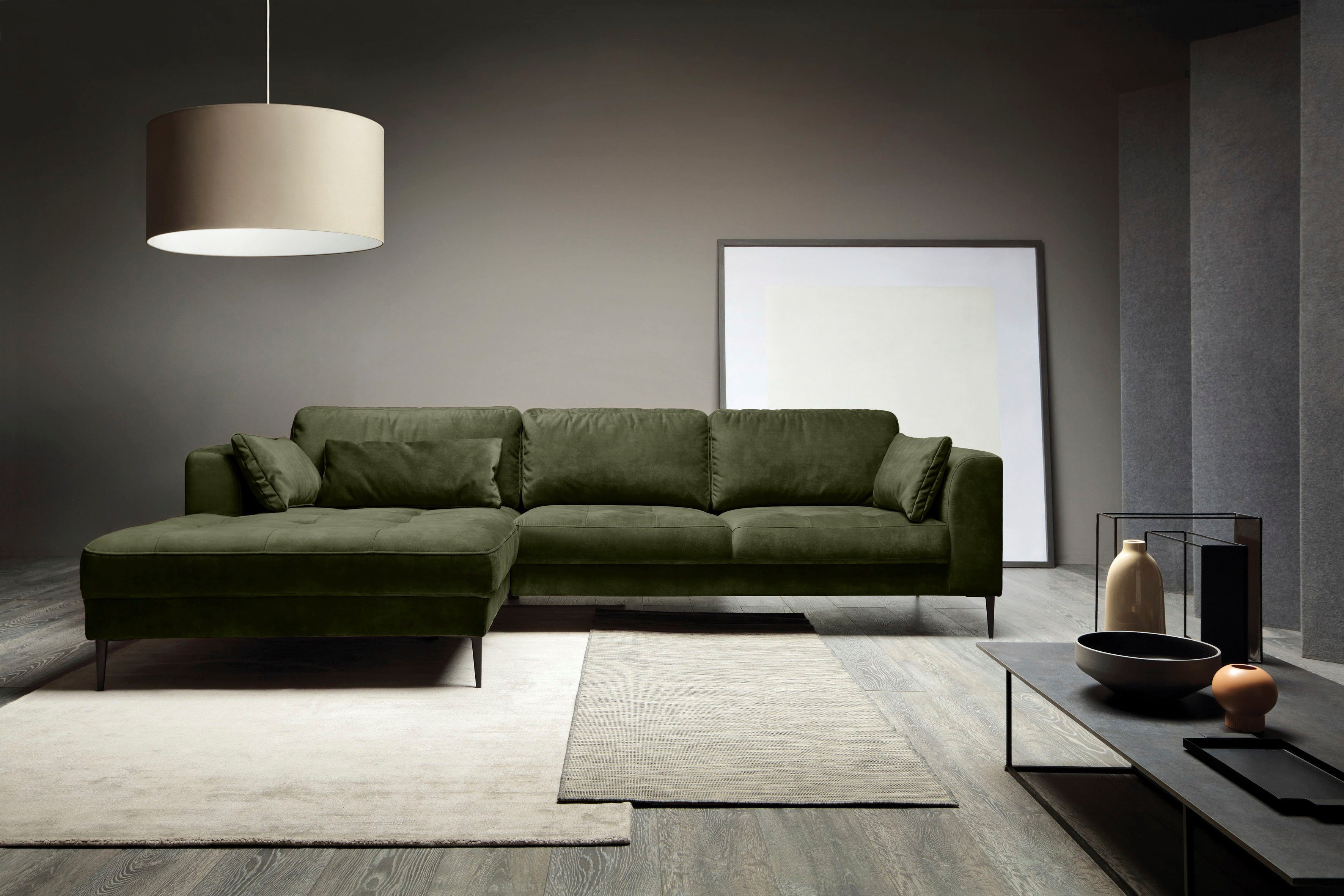 TRENDMANUFAKTUR Ecksofa "Luzi, wahlweise mit Schlaffunktion & Bettkasten. L günstig online kaufen