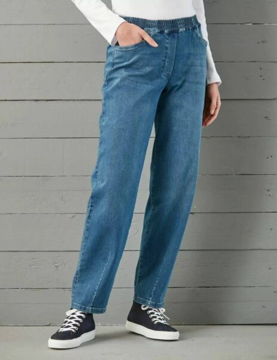 Relaxed-fit-jeans Maija Mit Gummibund - Aus Bio-baumwolle günstig online kaufen