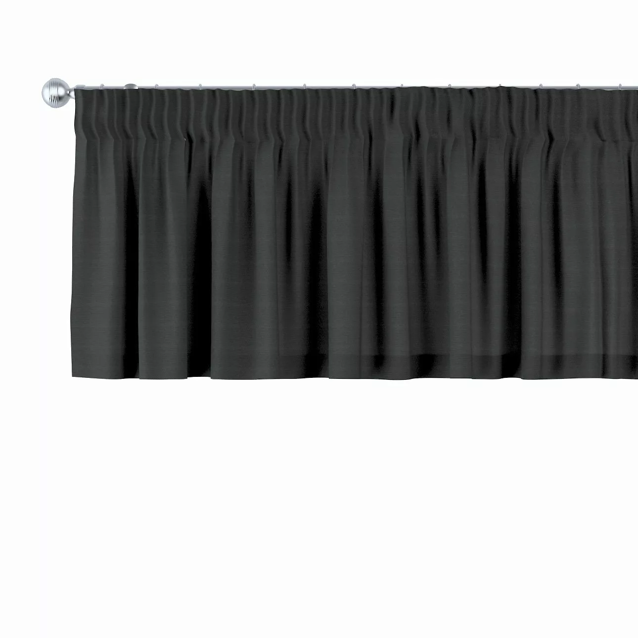 Kurzgardine mit Kräuselband, schwarz, 130 x 40 cm, Loneta (133-06) günstig online kaufen