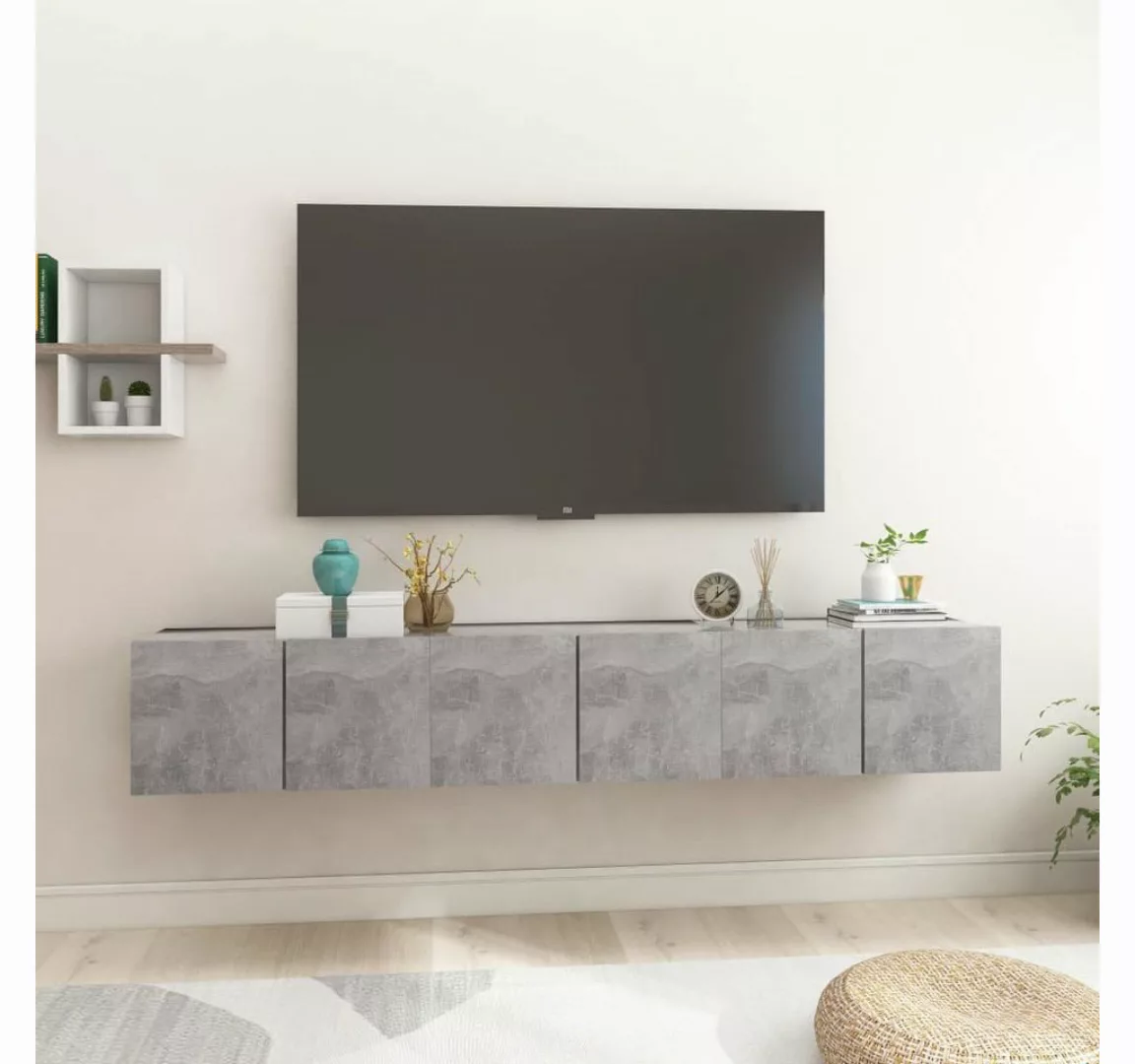 vidaXL TV-Schrank TV-Hängeschränke 3 Stk Betongrau 60x30x30 cm günstig online kaufen