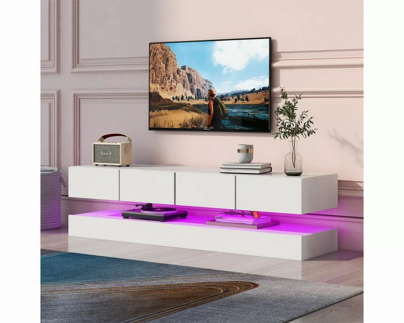 autolock TV-Schrank LED TV Lowboard,Wandmontierter TV-Schrank,TV-Ständer,TV günstig online kaufen