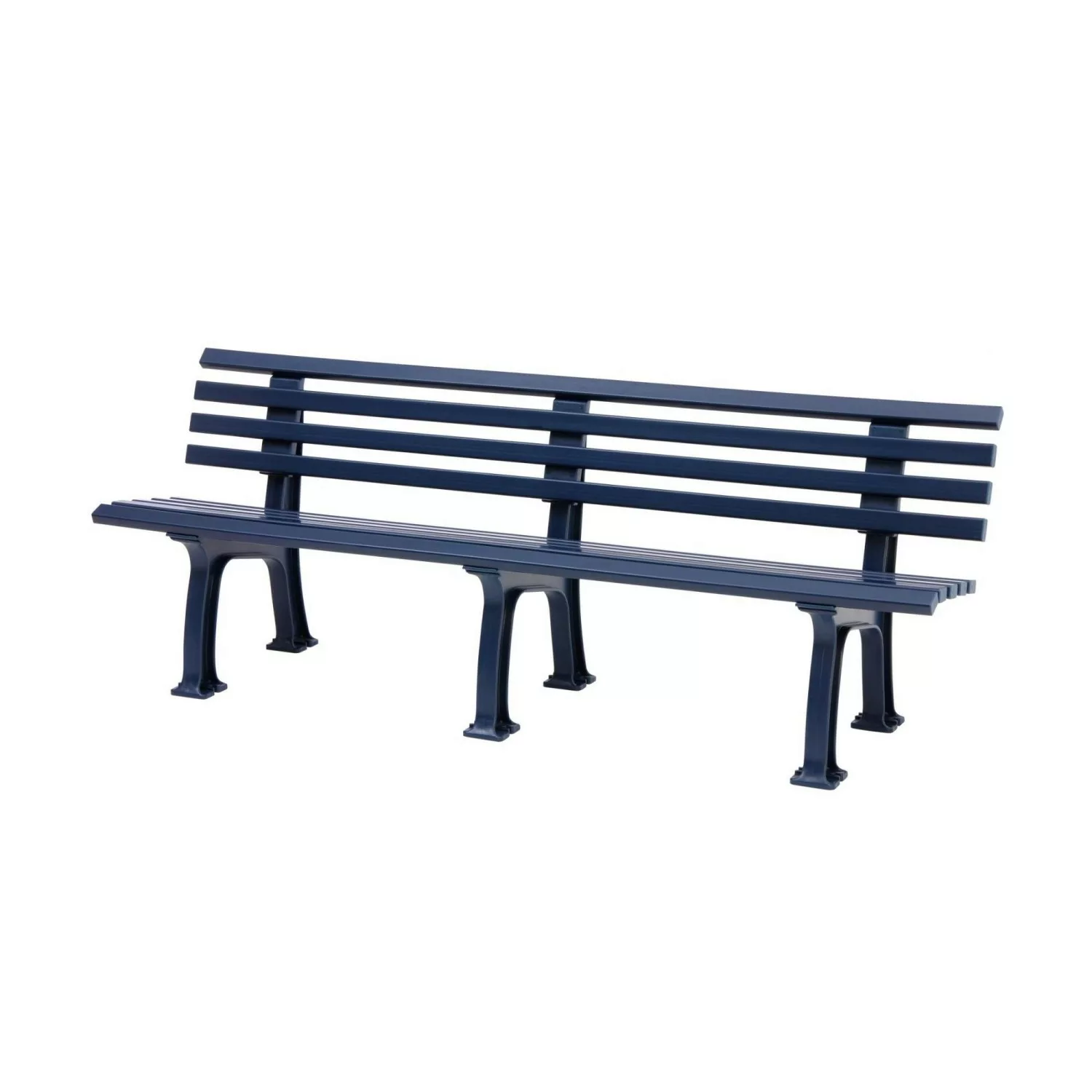 PROREGAL Gartenbank Antigua 4 Sitzer Blau HxBxT 74 x 200 x 54 cm Witterungs günstig online kaufen