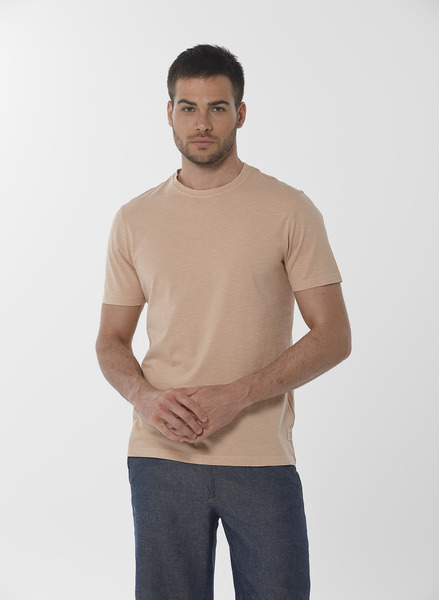 Natural Garment Dyed T-shirt Aus Bio-baumwolle günstig online kaufen