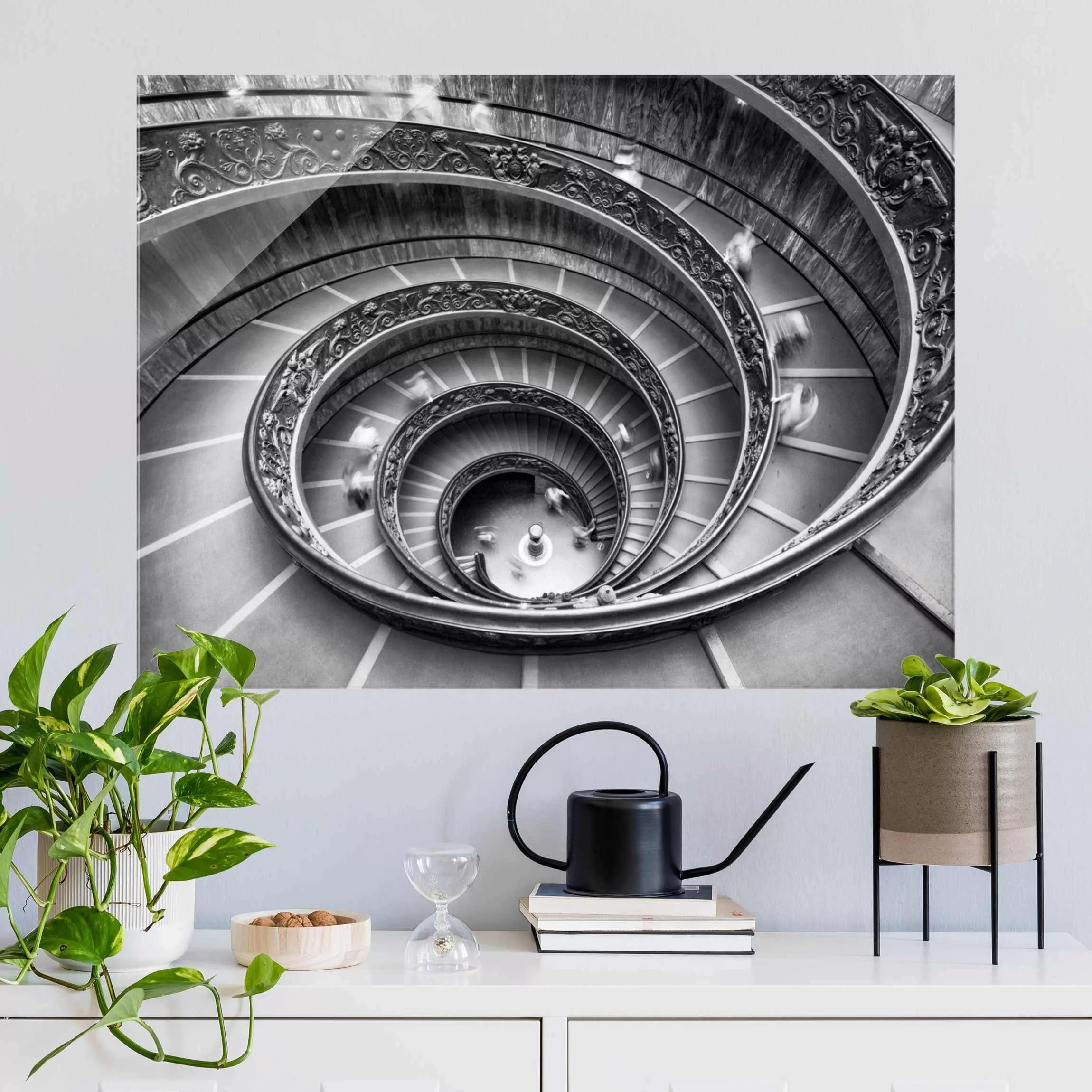 Glasbild Bramante Treppe günstig online kaufen