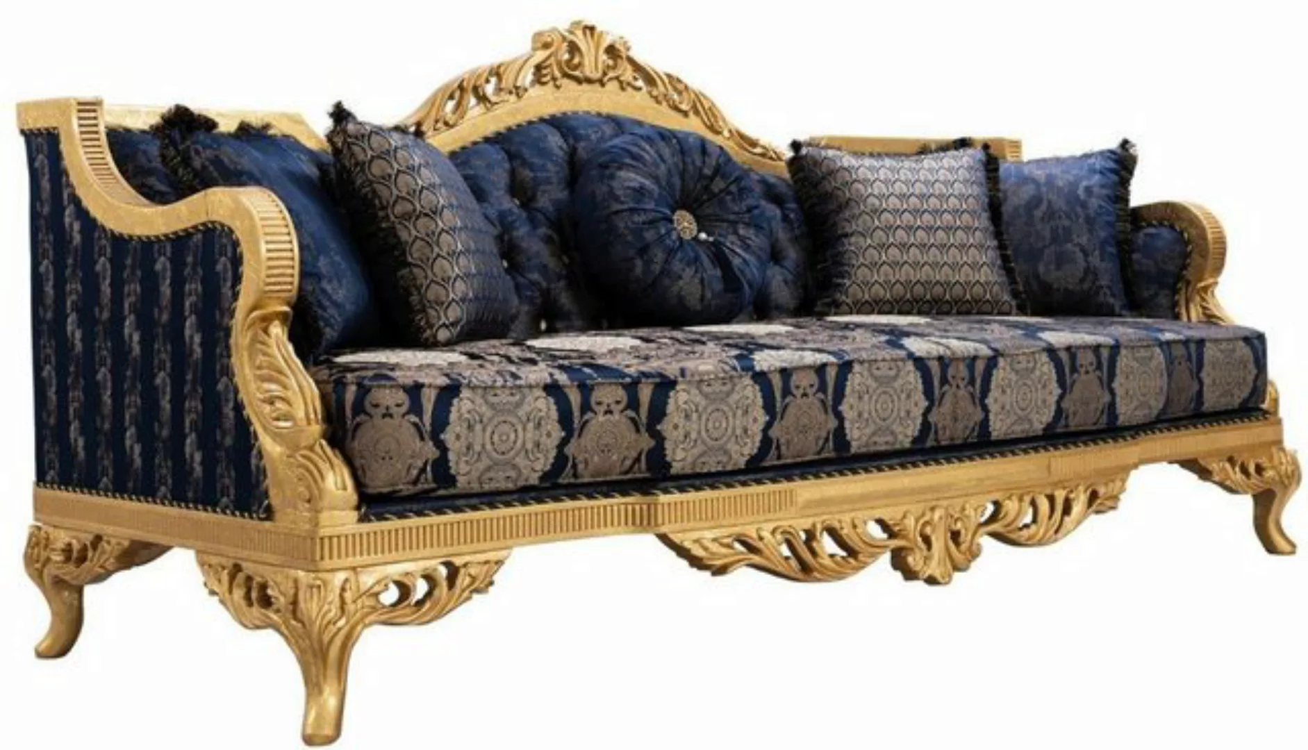 Casa Padrino Sofa Luxus Barock Sofa mit Glitzersteinen und dekorativen Kiss günstig online kaufen