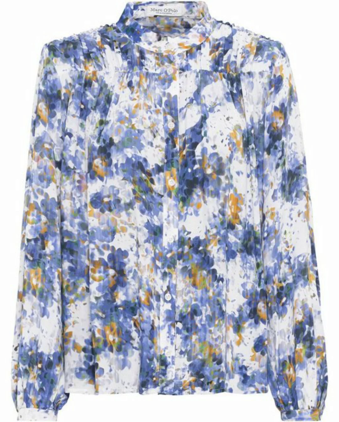 Marc O'Polo Hemdbluse Langarm-Bluse mit Allover-Blumenmuster günstig online kaufen