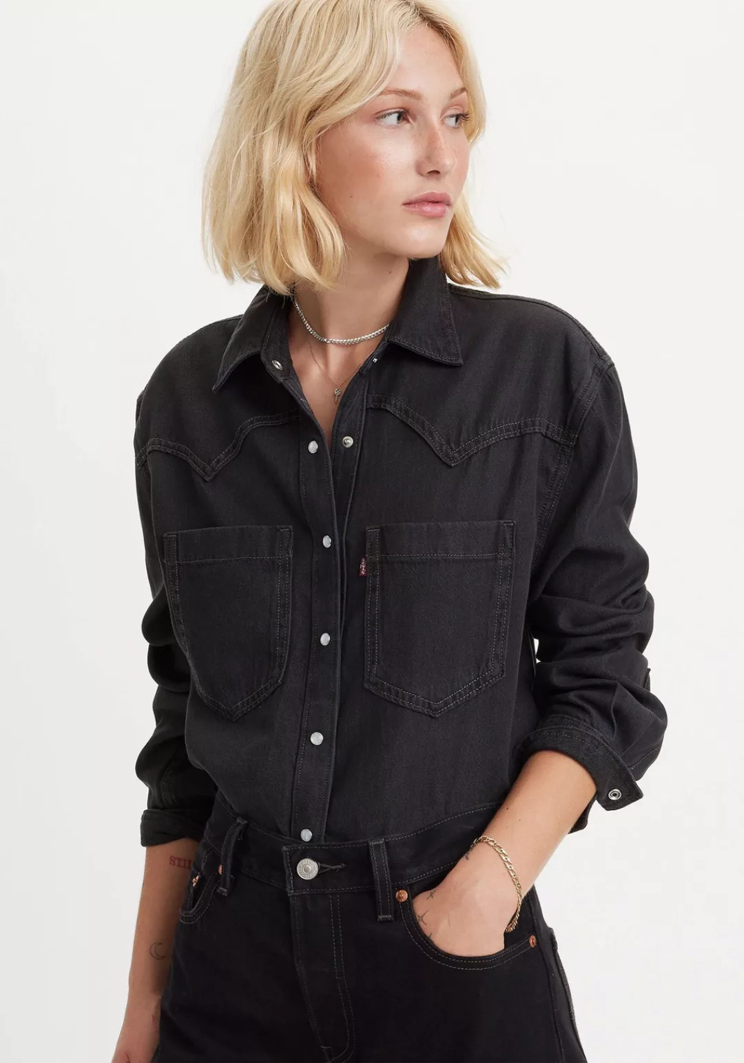 Levis Jeansbluse "TEODORA WESTERN SHIRT", mit Druckknöpfen günstig online kaufen