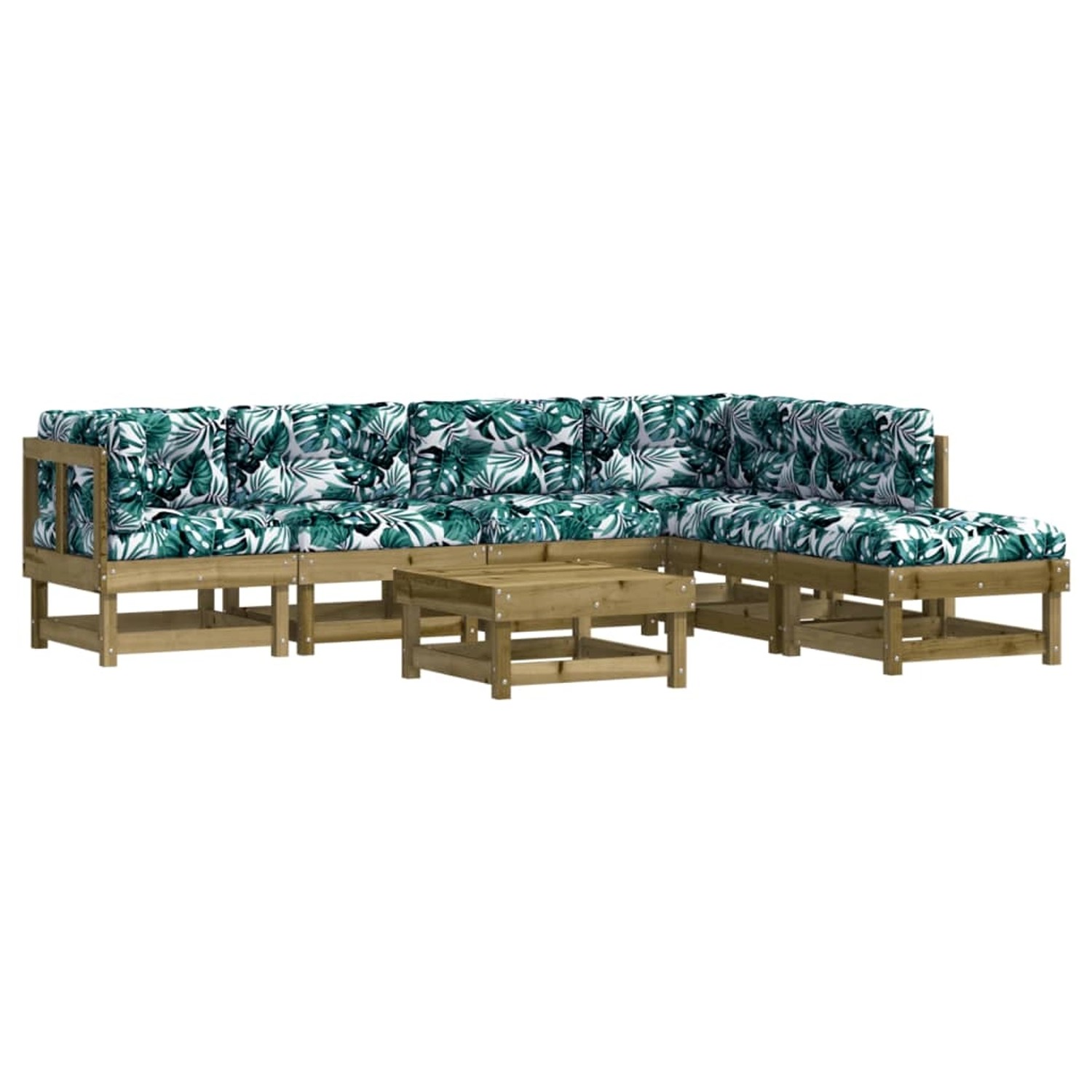 vidaXL 7-Tlg Garten-Lounge-Set mit Kissen Imprägniertes Kiefernholz 3185961 günstig online kaufen