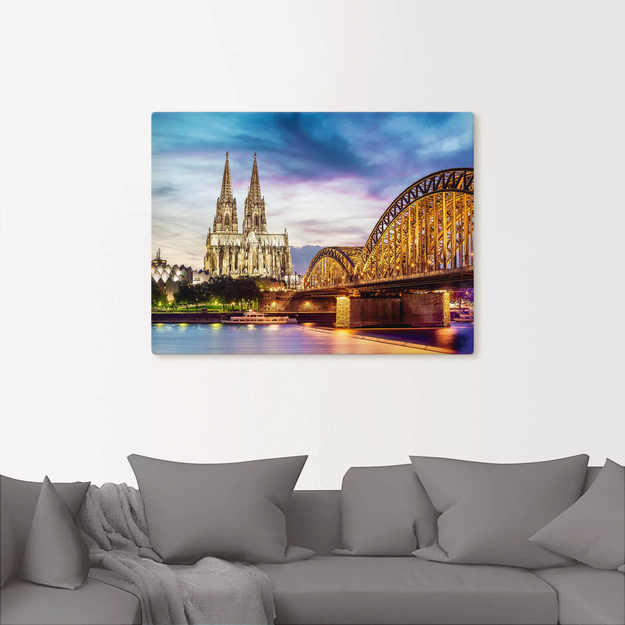 Artland Wandbild »Dom und Brücke in Köln«, Deutschland, (1 St.) günstig online kaufen