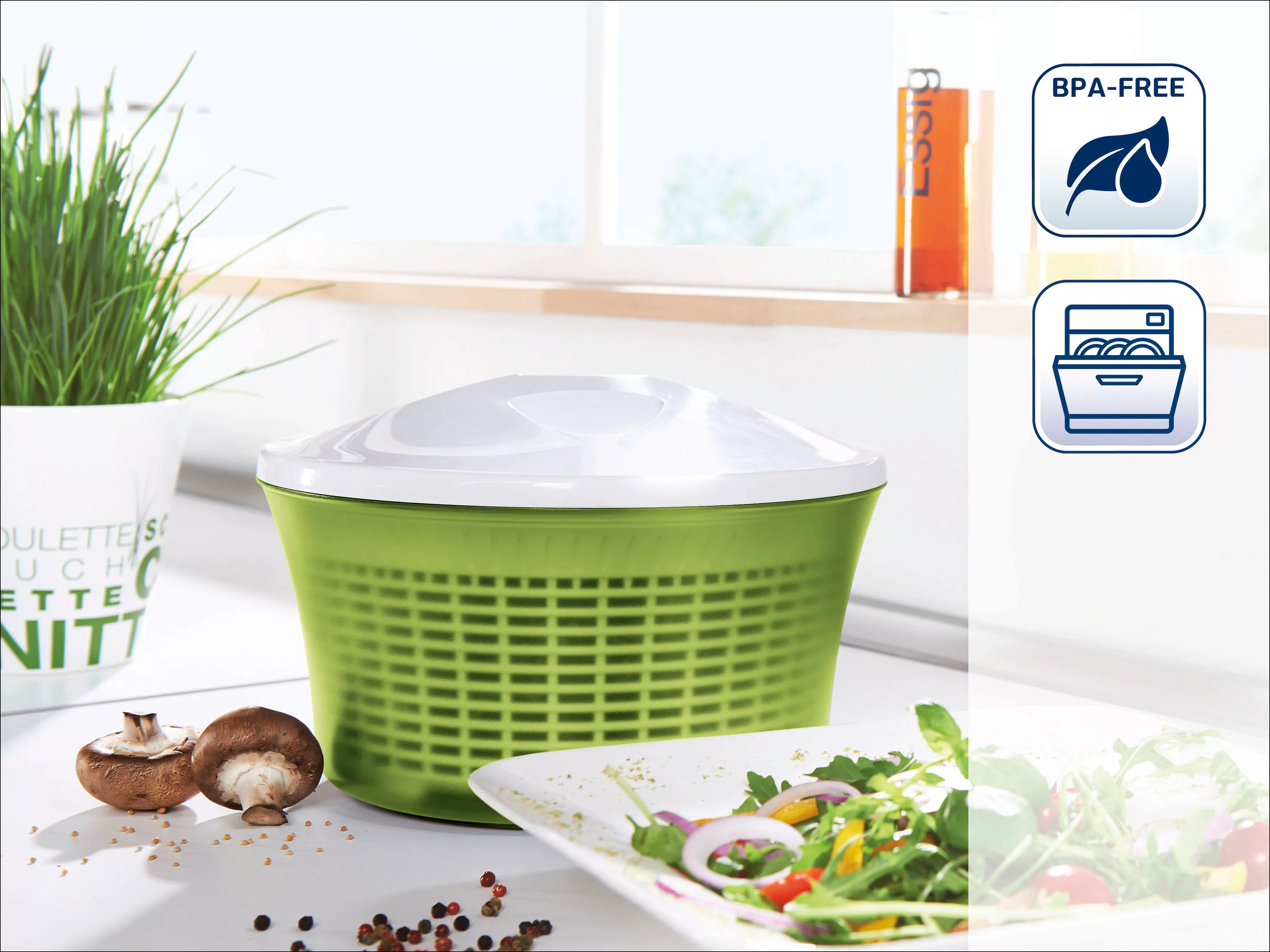 LEIFHEIT Salatschleuder ComfortLine Grün und Weiß 23200 Salatschleuder mehr günstig online kaufen