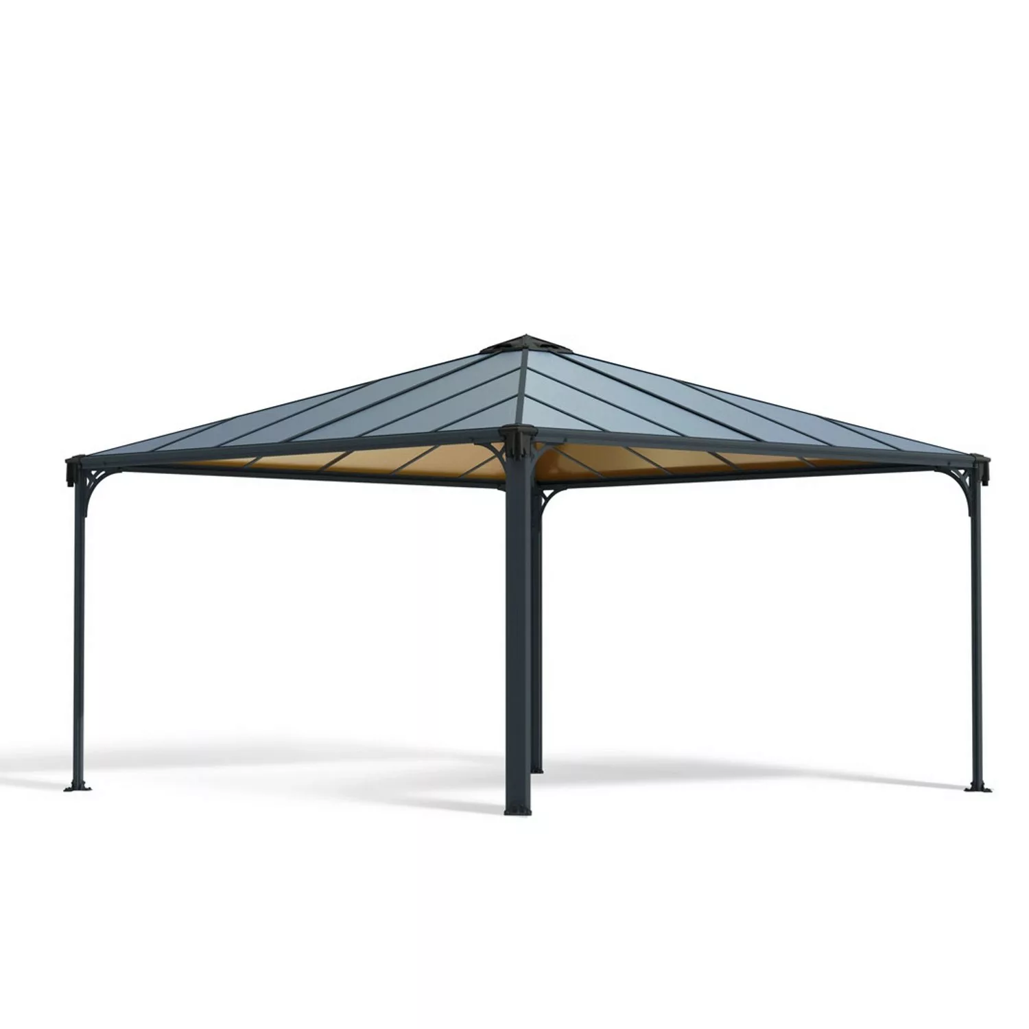 Palram - Canopia Gartenpavillon Palermo 4.3 x 4.3 Anthrazit günstig online kaufen