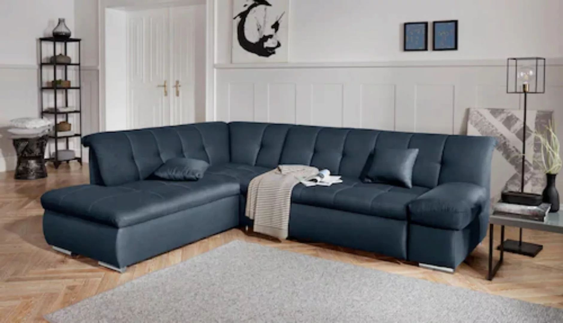 DOMO collection Ecksofa »Mona L-Form«, wahlweise mit Bett- und Armlehnfunkt günstig online kaufen