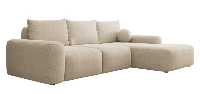 Selsey Ecksofa CARNOS, mit Schlaffunktion, Bettkasten, Chenille-Bezug, Ball günstig online kaufen