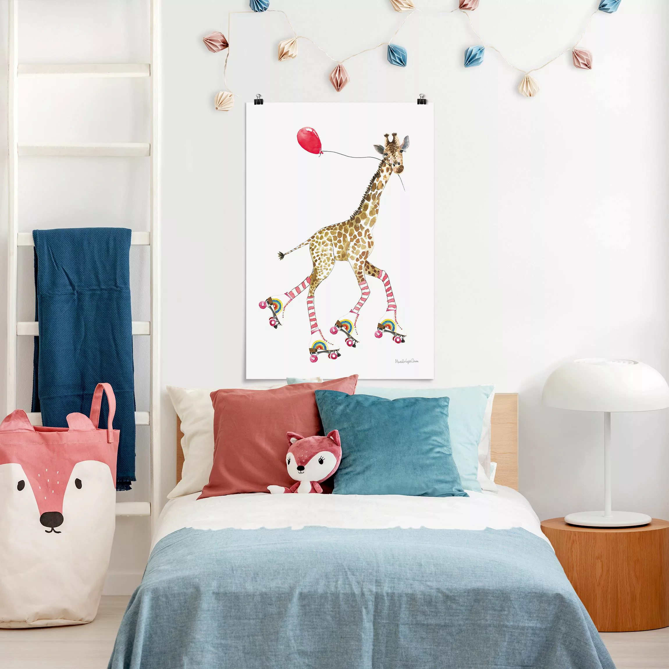 Poster Giraffe auf Freudenfahrt günstig online kaufen