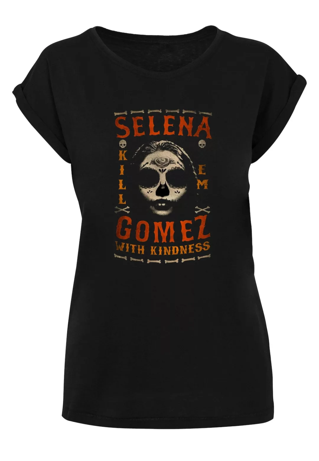 Merchcode T-Shirt "Merchcode Damen Ladies Selena Gomez Black Gloves T-Shirt günstig online kaufen