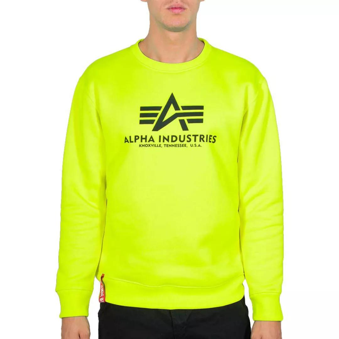 Alpha Industries Basic Neon Sweatshirt S Neon / Yellow günstig online kaufen