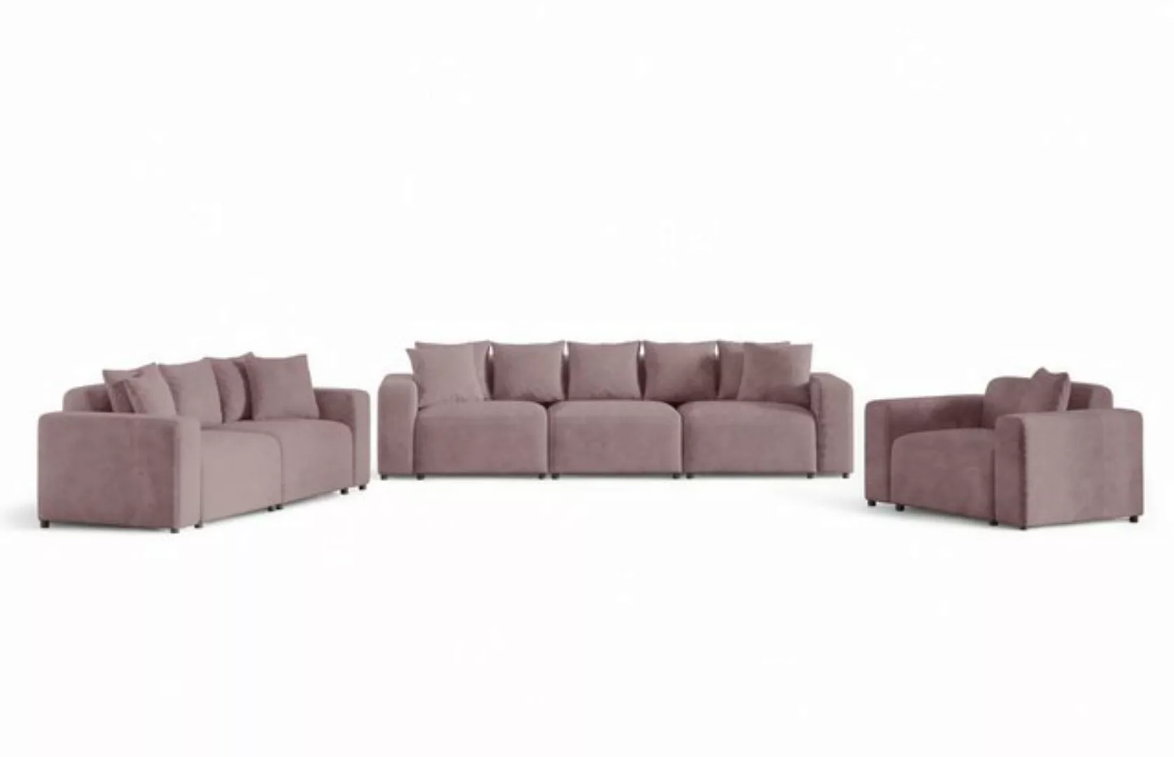 Fun Möbel Polstergarnitur Sofa-Set Designersofa MEGAN 3-2-1 Sofagarnitur in günstig online kaufen