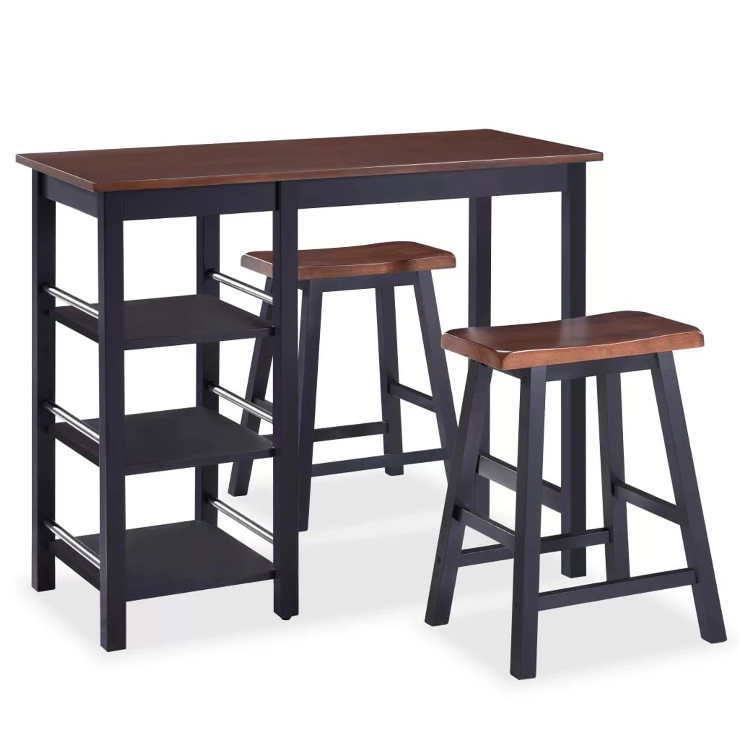 Bar Set 3 Stück Mdf Schwarz günstig online kaufen