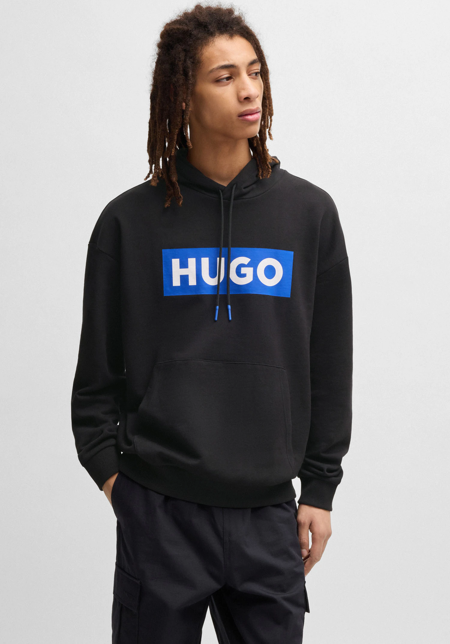 HUGO Blue Kapuzensweatshirt "Nalves", mit großem Logo-Druck, Unisex günstig online kaufen