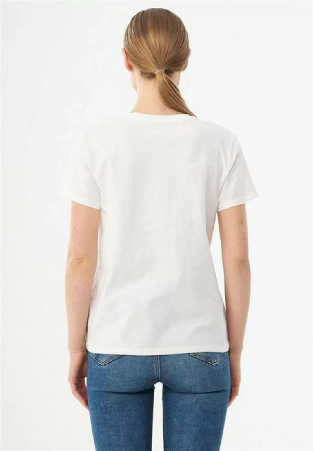 ORGANICATION T-Shirt Women's Printed T-Shirt in Off White günstig online kaufen