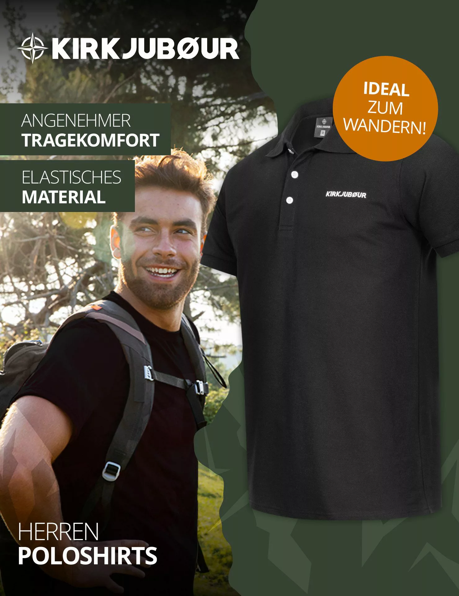 KIRKJUBOUR Poloshirt KIRKJUBØUR® "Jørd" Herren Poloshirt günstig online kaufen