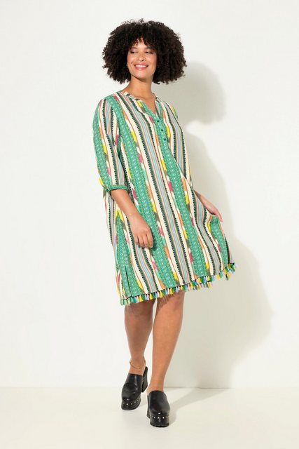 Angel of Style Jerseykleid Kleid kurze A-Line Musterstreifen Knopfleiste günstig online kaufen
