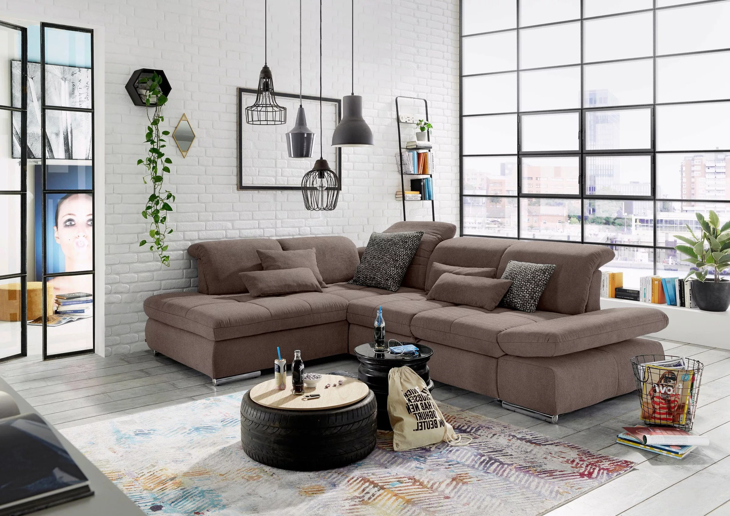 set one by Musterring Ecksofa »SO 4100 mit komfortablen Federkern und Kopft günstig online kaufen