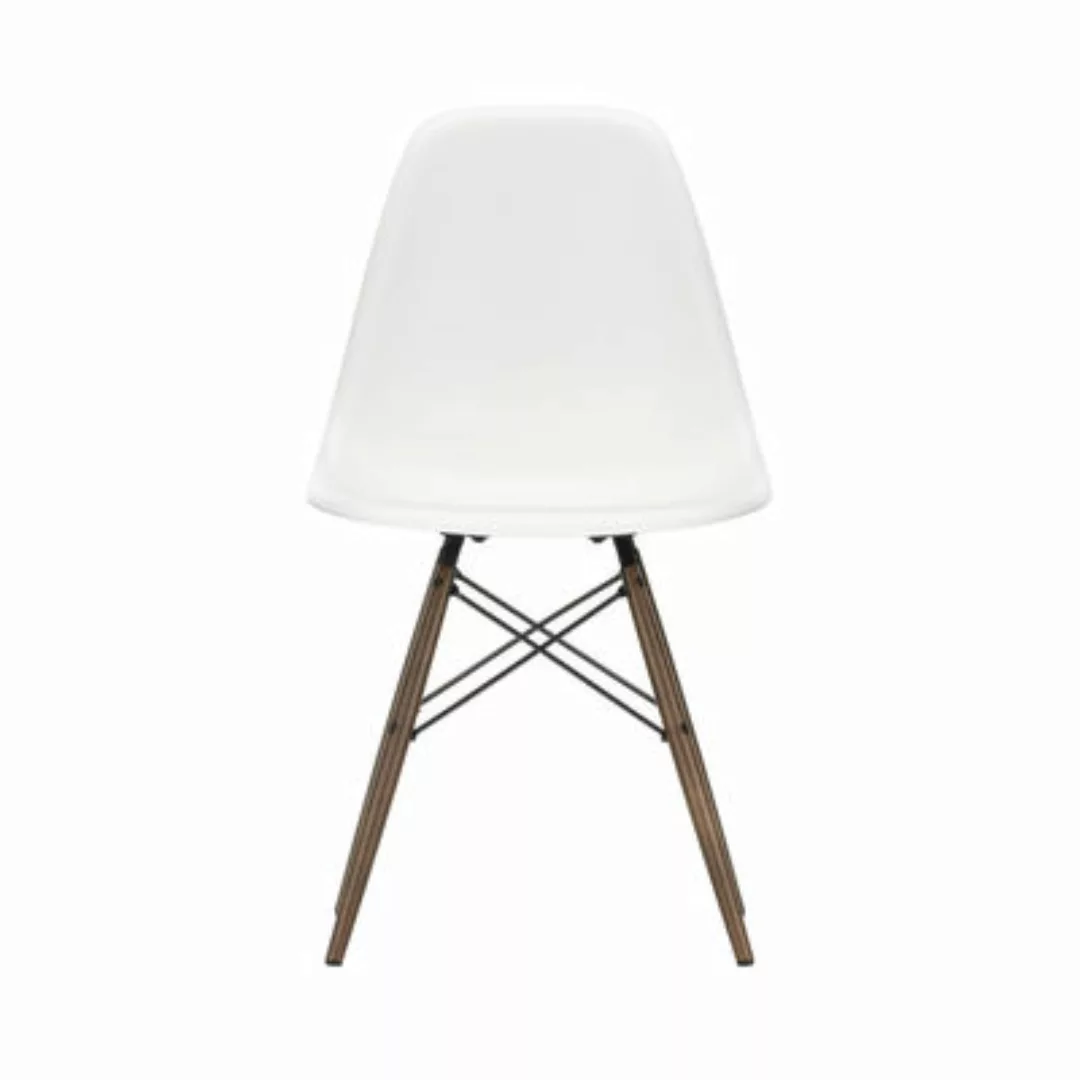 Stuhl DSW - Eames Plastic Side Chair plastikmaterial weiß / (1950) - Dunkle günstig online kaufen