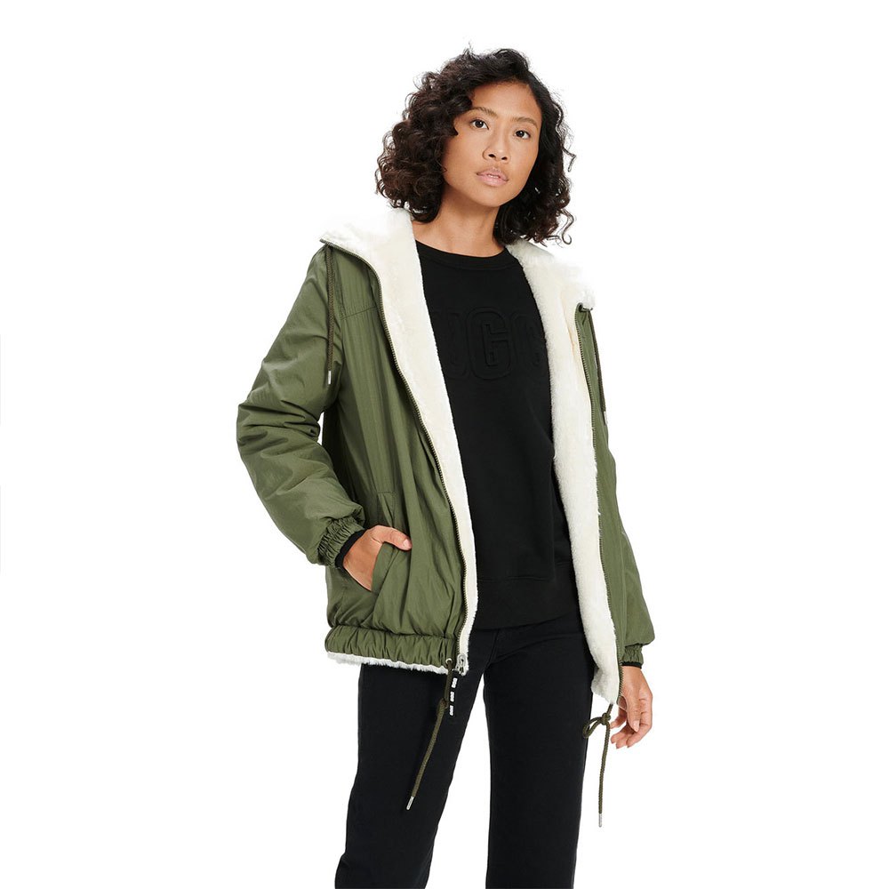 Ugg Kayleigh Reversible Hoodie Jacke S Olive günstig online kaufen