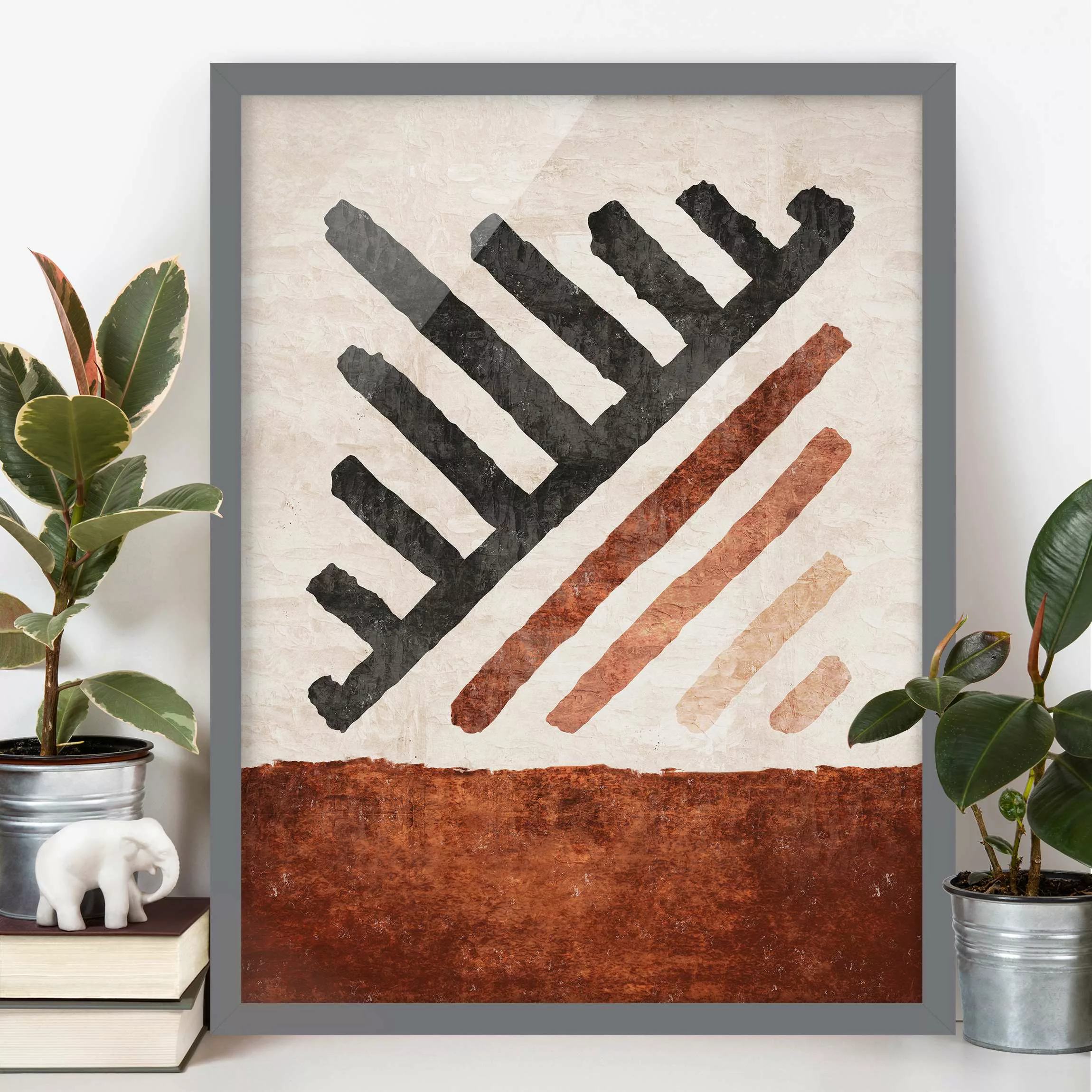 Bild mit Rahmen Boho Geometrik I günstig online kaufen