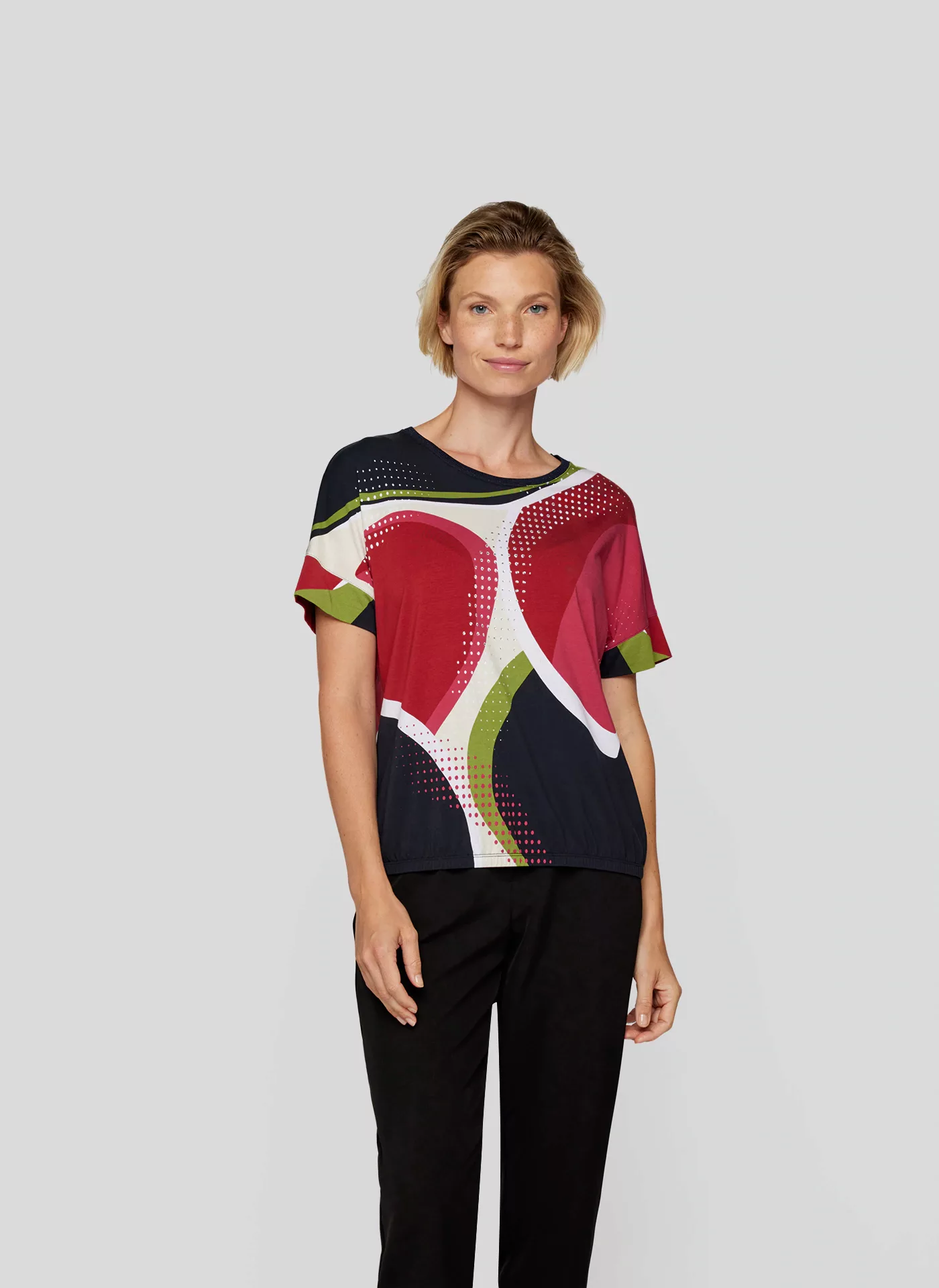 Rabe Print-Shirt "RABE Damen 3/4-Arm-Shirt mit modernem Muster" günstig online kaufen