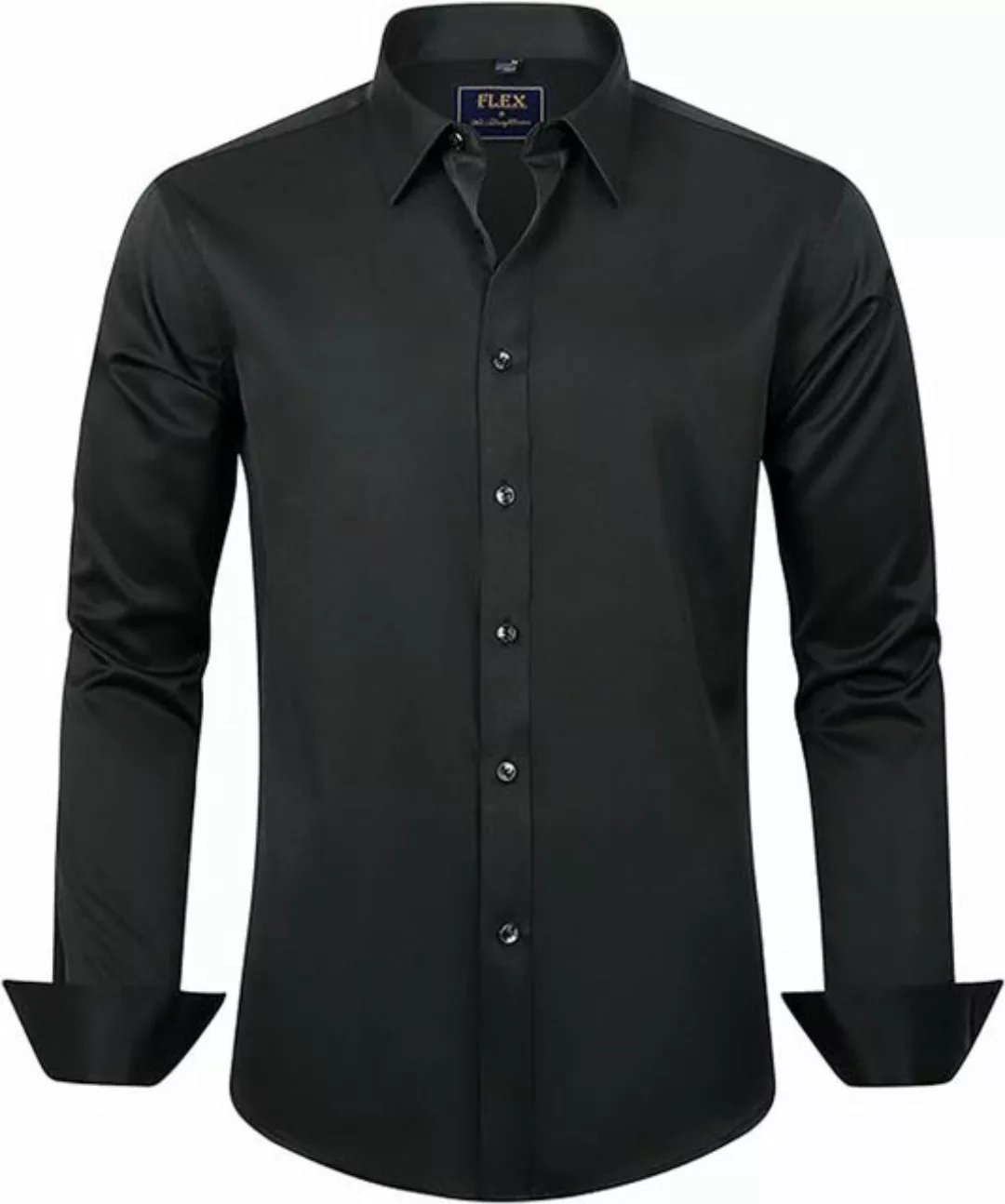 KIKI Langarmhemd Einfarbiges, elastisches Freizeithemd für Herren günstig online kaufen