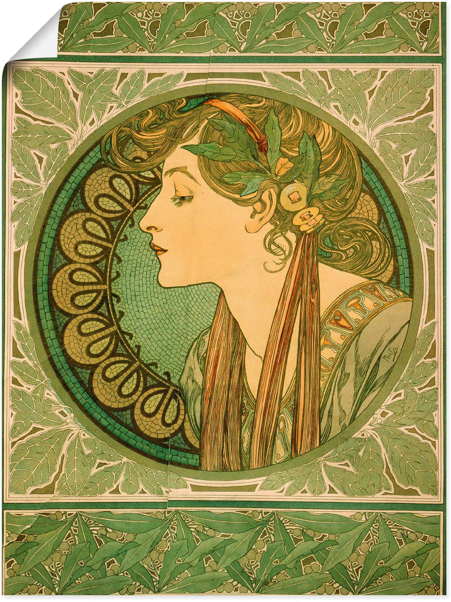 Artland Wandbild "Lorbeer. 1921", Frau, (1 St.) günstig online kaufen
