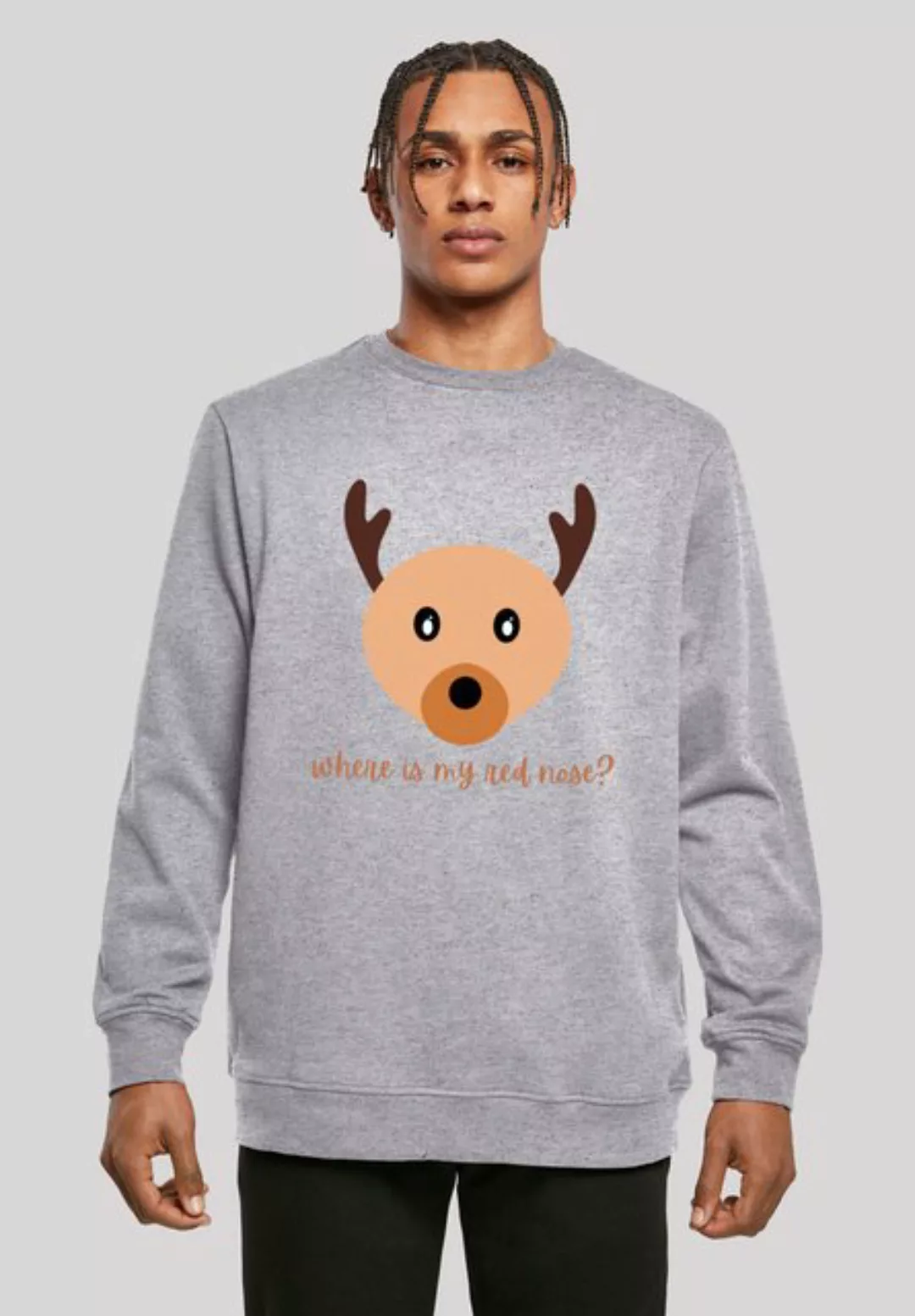 F4NT4STIC Kapuzenpullover Red Nose Weihnachten Print günstig online kaufen