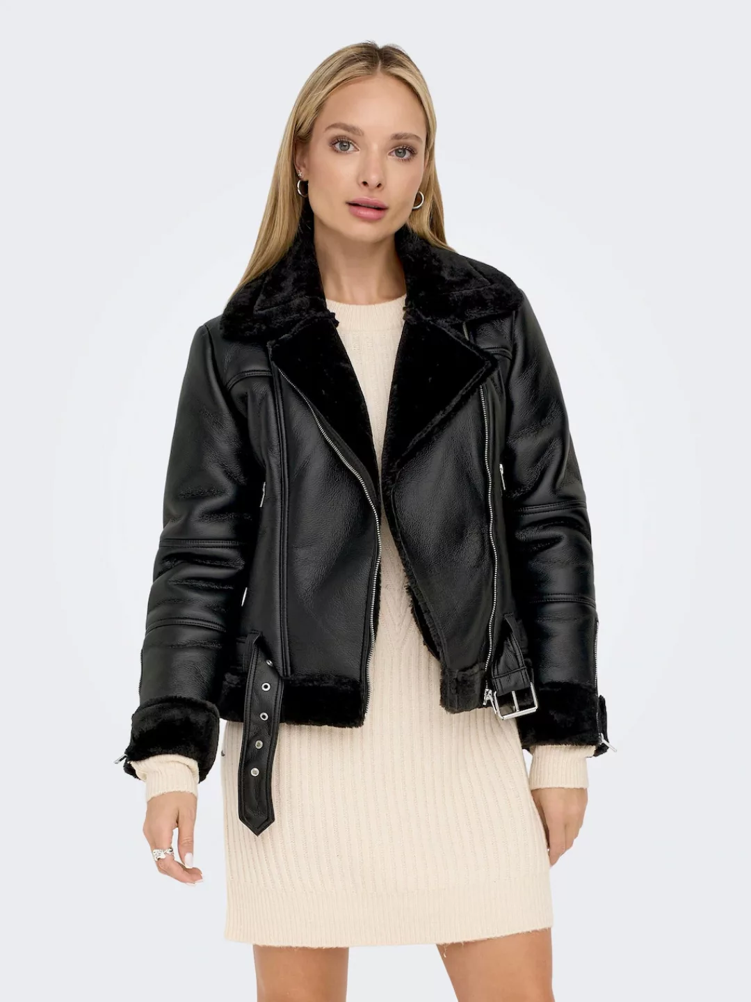 ONLY Lederimitatjacke "ONLAGNETE FAUX LEATHER BIKER JKT OTW" günstig online kaufen