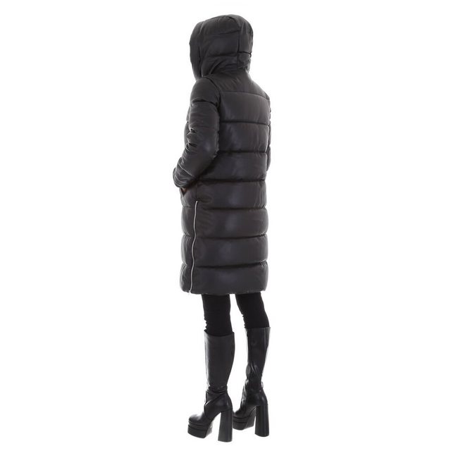 Ital-Design Steppjacke Damen Freizeit Kapuze Gefüttert Wintermantel in Schw günstig online kaufen