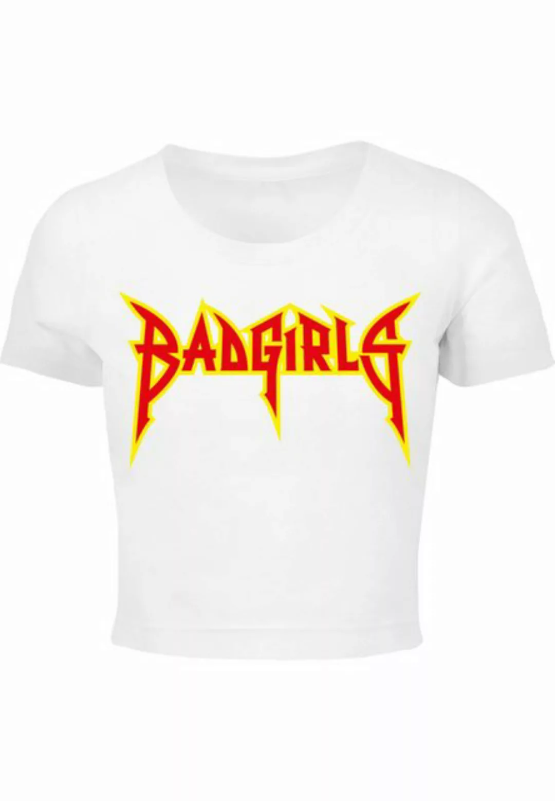 Miss Tee Kurzarmshirt Miss Tee Damen Badgirls Cropped Tee (1-tlg) günstig online kaufen