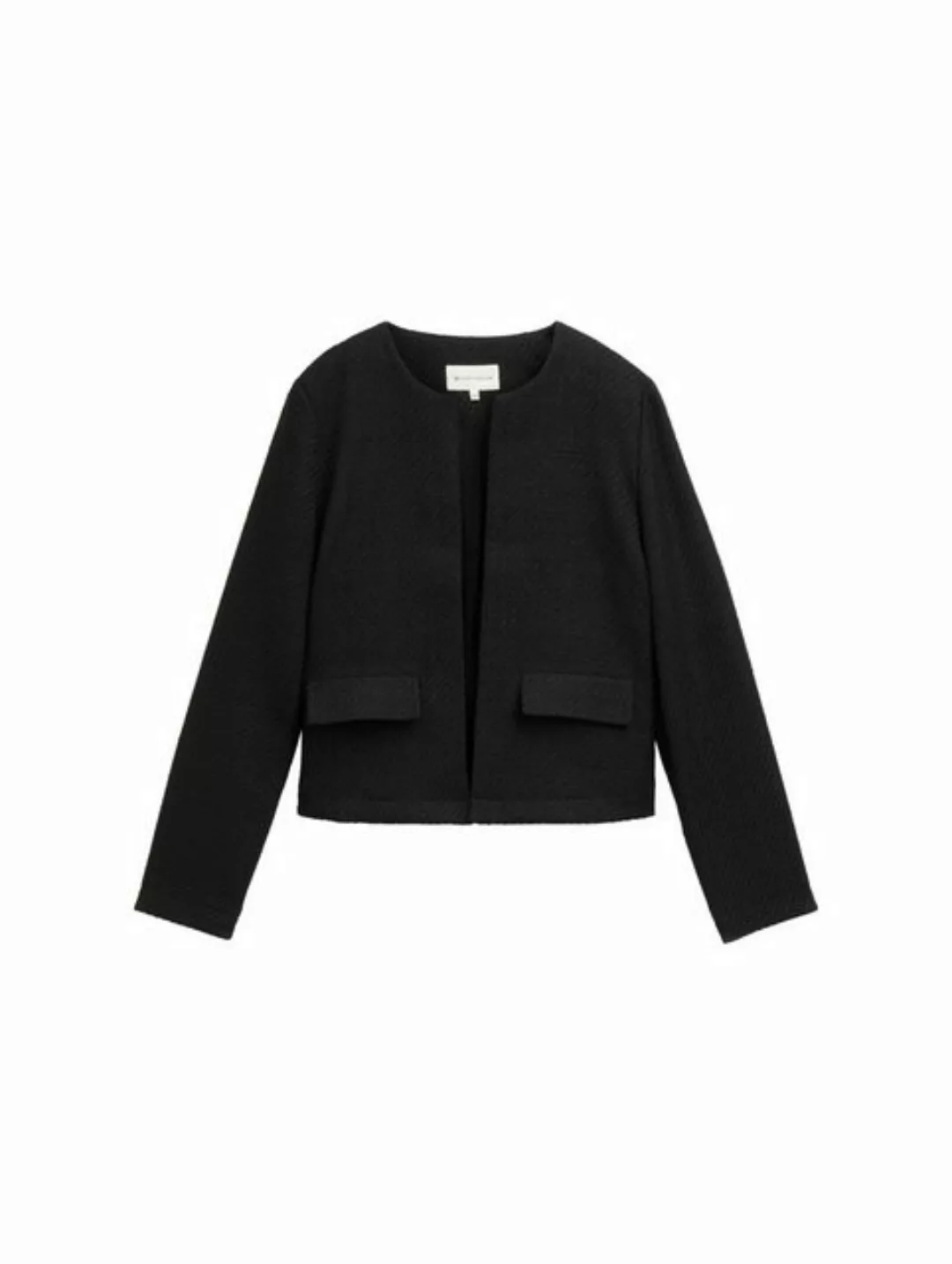 TOM TAILOR Blusenblazer boucle blazer jacket black boucle structure günstig online kaufen