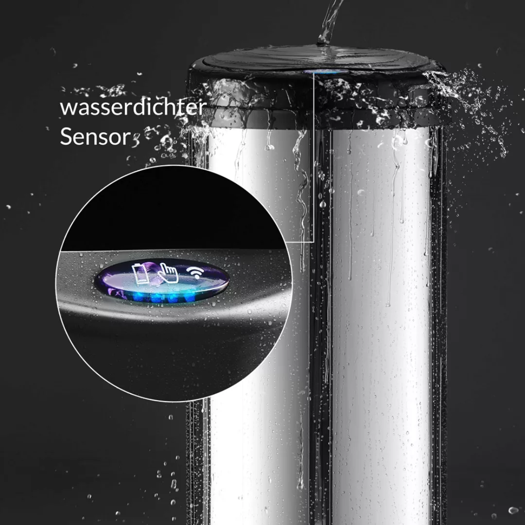 Sensor Mülleimer Silber Edelstahl 50L günstig online kaufen