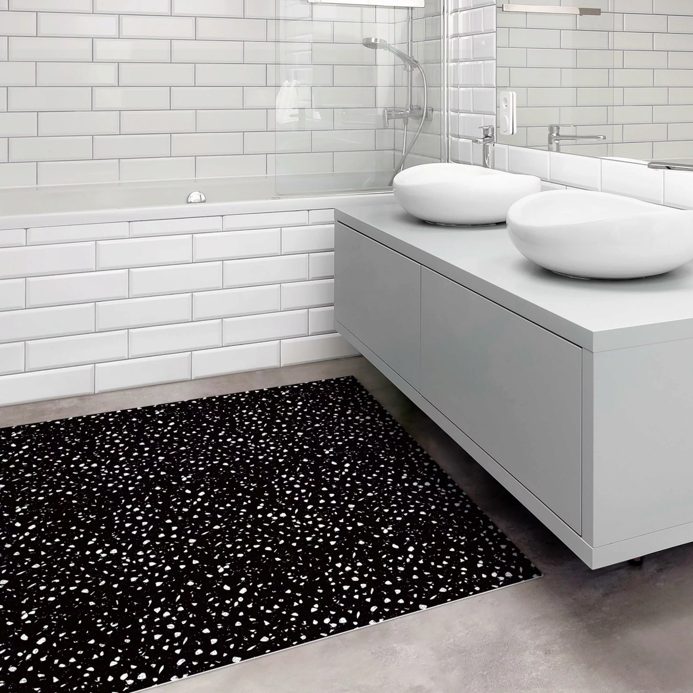 Vinyl-Teppich Detailliertes Terrazzo Muster Palermo günstig online kaufen