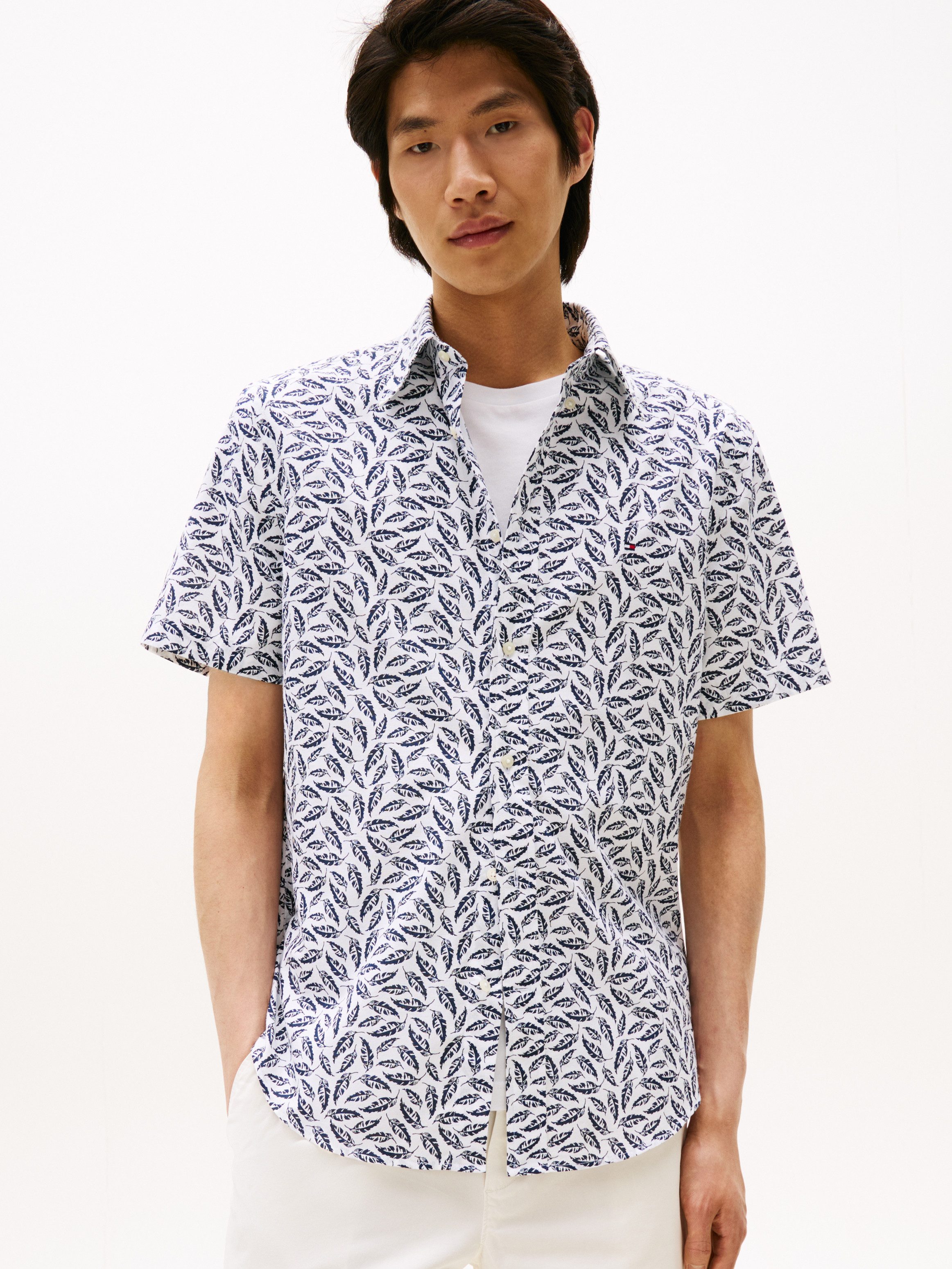 Tommy Hilfiger Kurzarmhemd LINEN BLEND PRINT günstig online kaufen