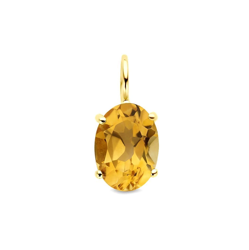 NICEANDnoble Kettenanhänger 585er Gelbgold Kettenanhänger Citrin günstig online kaufen