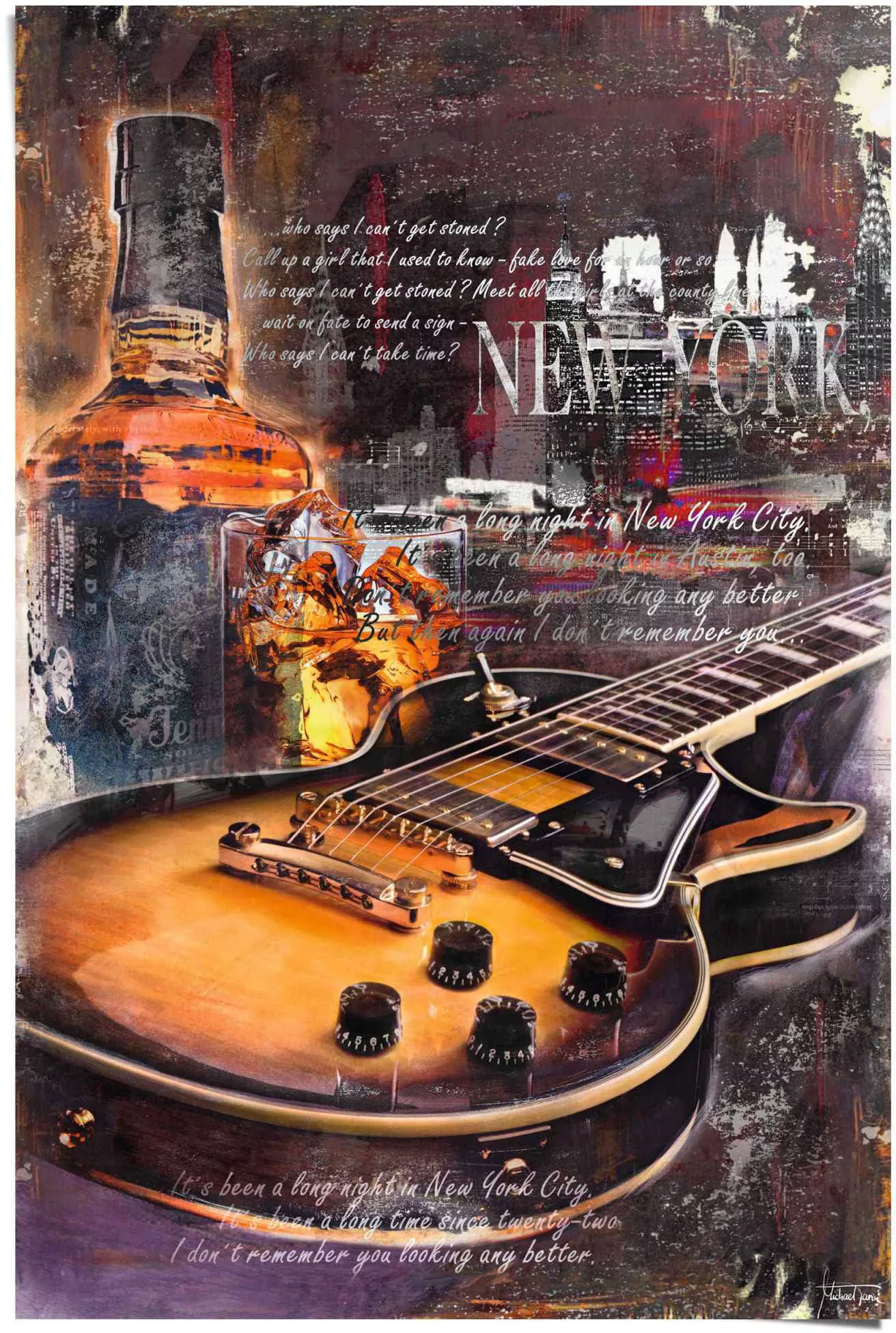 Reinders Poster "Guitar Blues Night", (1 St.) günstig online kaufen
