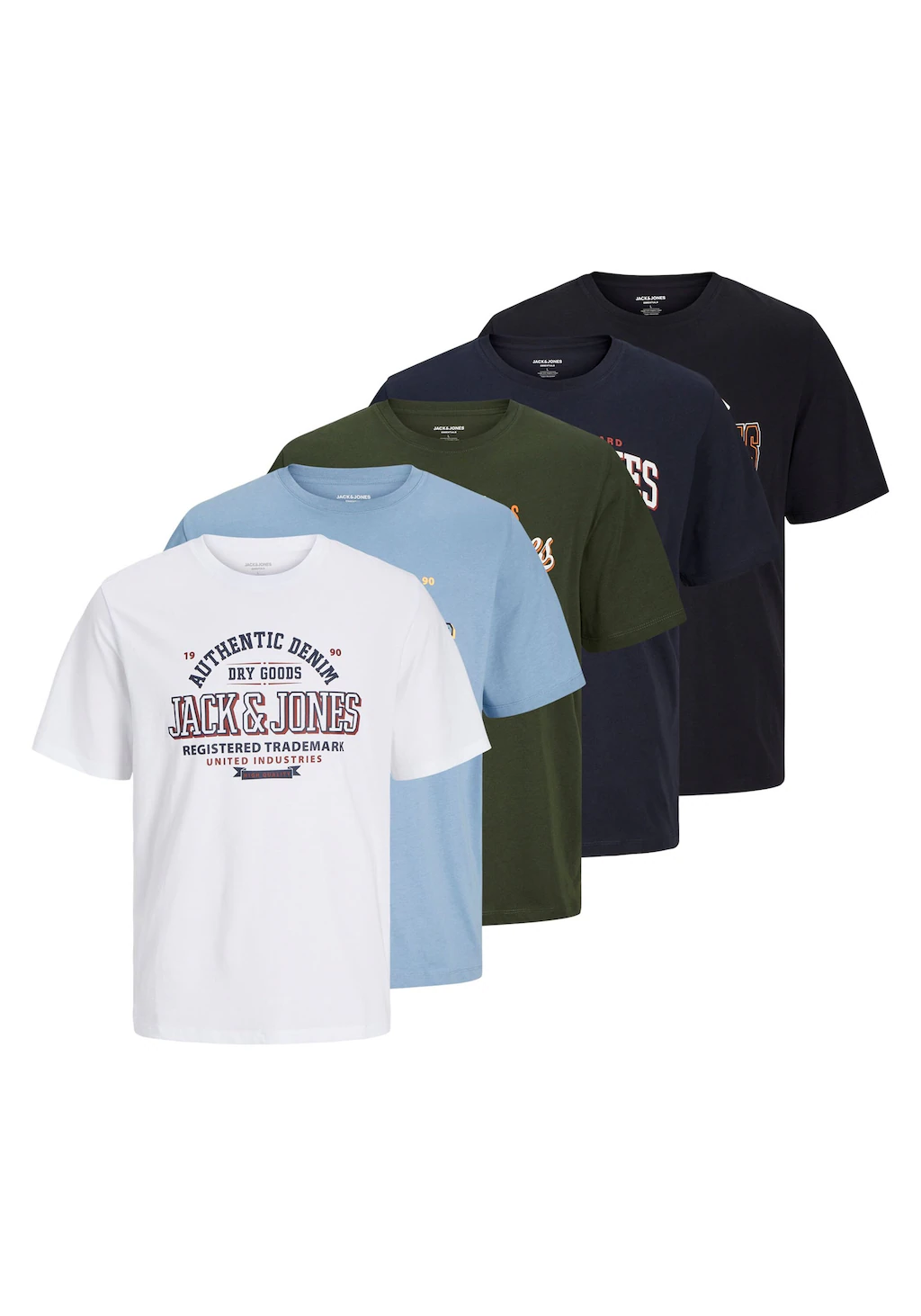 Jack & Jones T-Shirt "T-Shirt JJELOGO TEE 5PK 5er Pack" günstig online kaufen