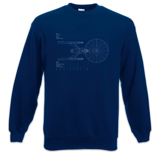 Urban Backwoods Sweatshirt Blueprint U.S.S. Federation Sweatshirt Star SciF günstig online kaufen