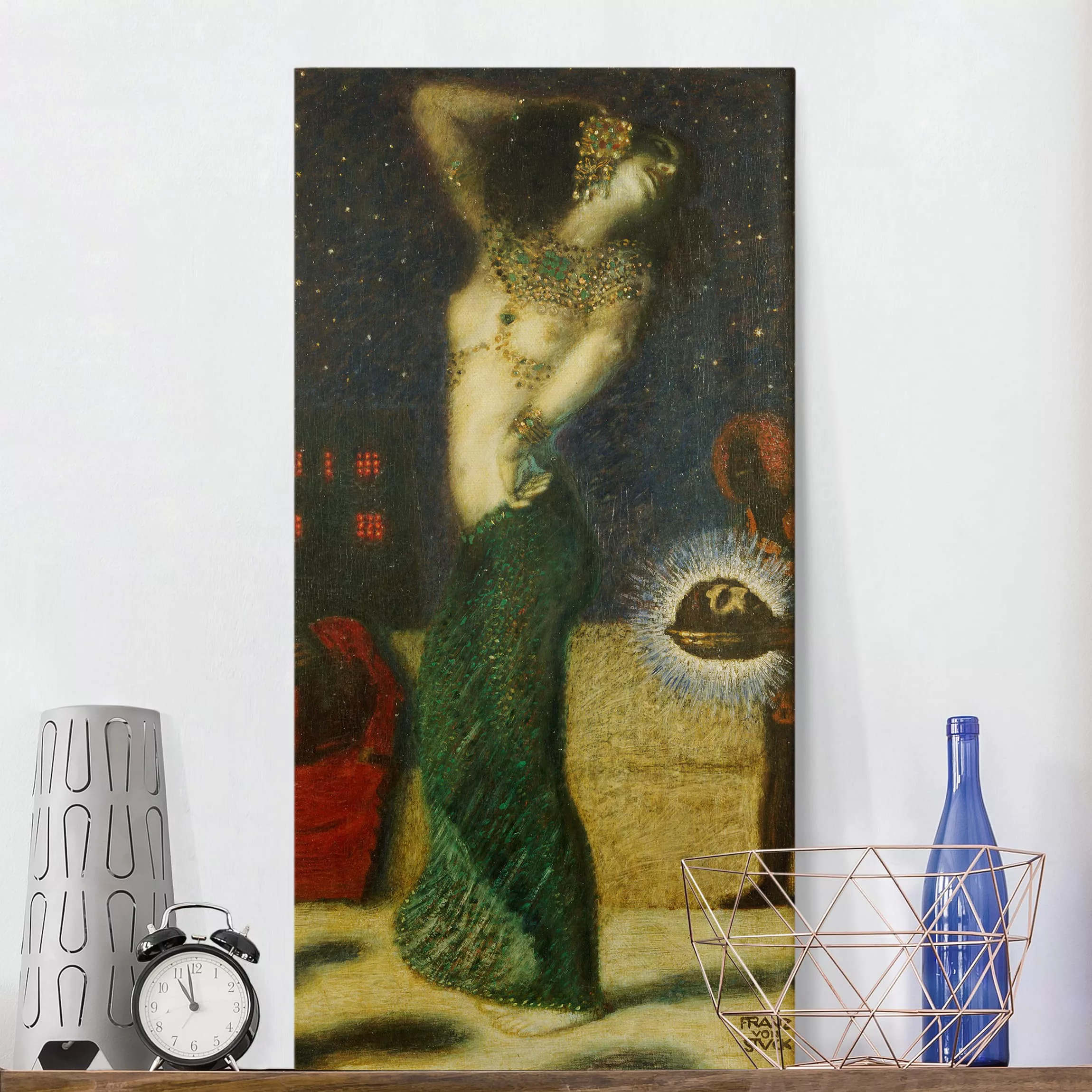 Leinwandbild - Hochformat Franz von Stuck - Tanzende Salome günstig online kaufen