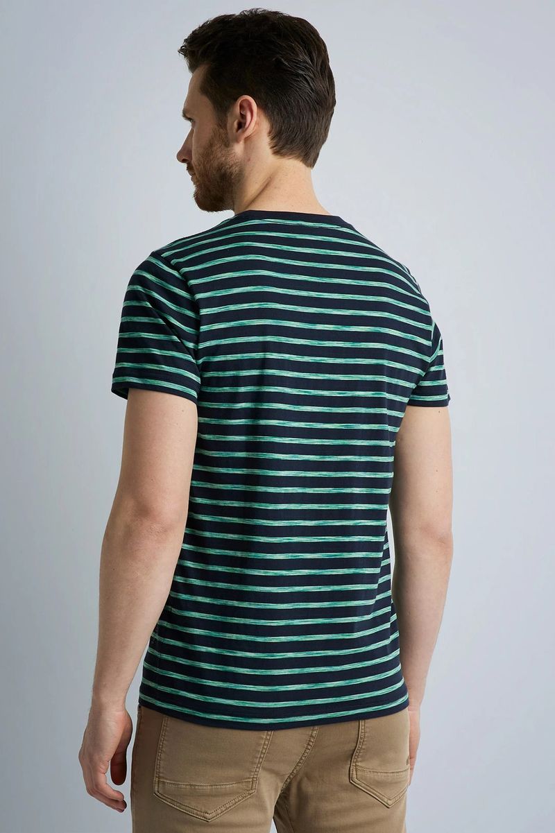 PME Legend T-Shirt Dunkelblau Gestreift - Größe XXL günstig online kaufen