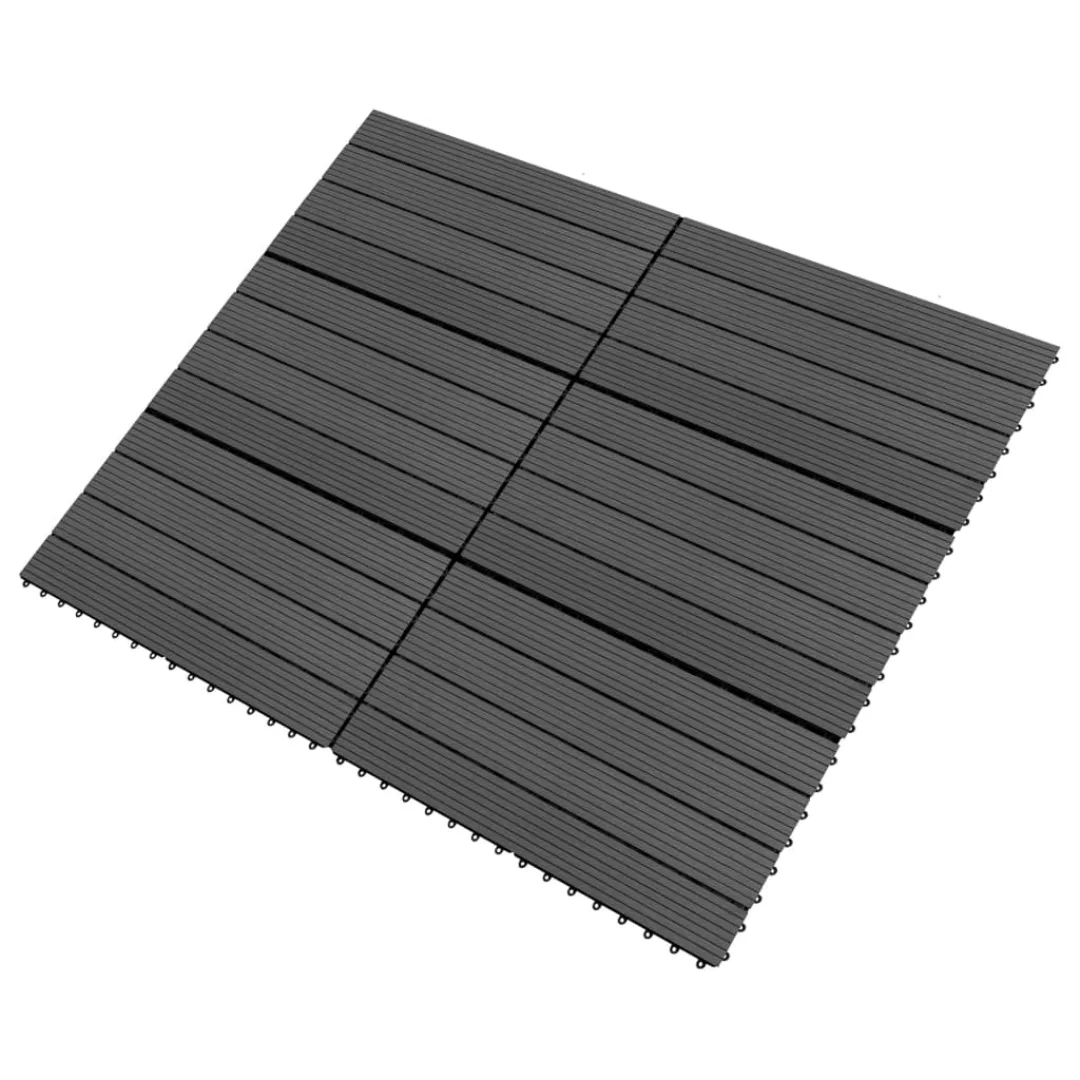 Terrassenfliesen 6 Stk. Wpc 60x30 Cm 1,08 M² Schwarz günstig online kaufen