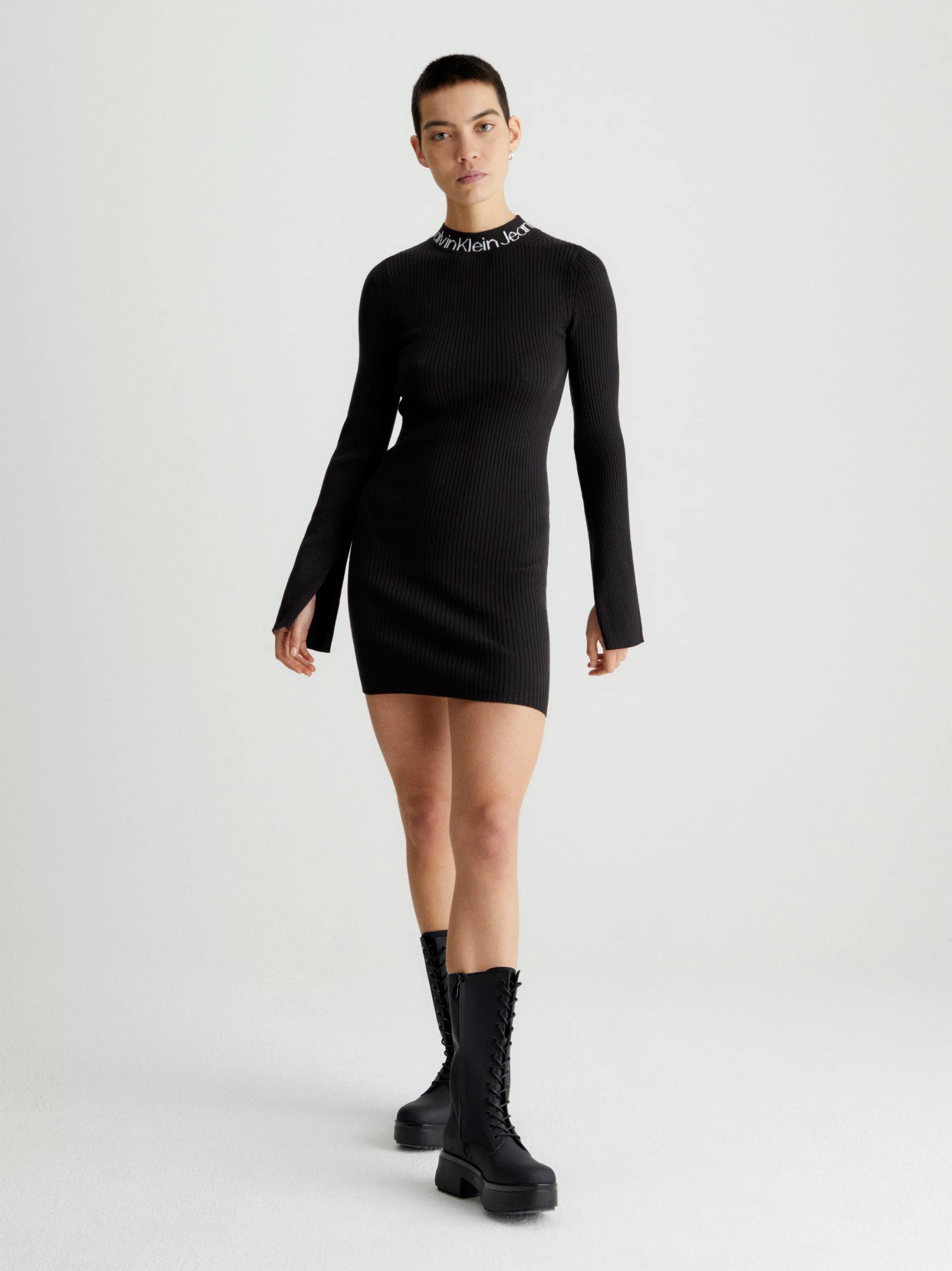 Calvin Klein Jeans Sweatkleid "LOGO INTARSIA SWEATER DRESS" günstig online kaufen